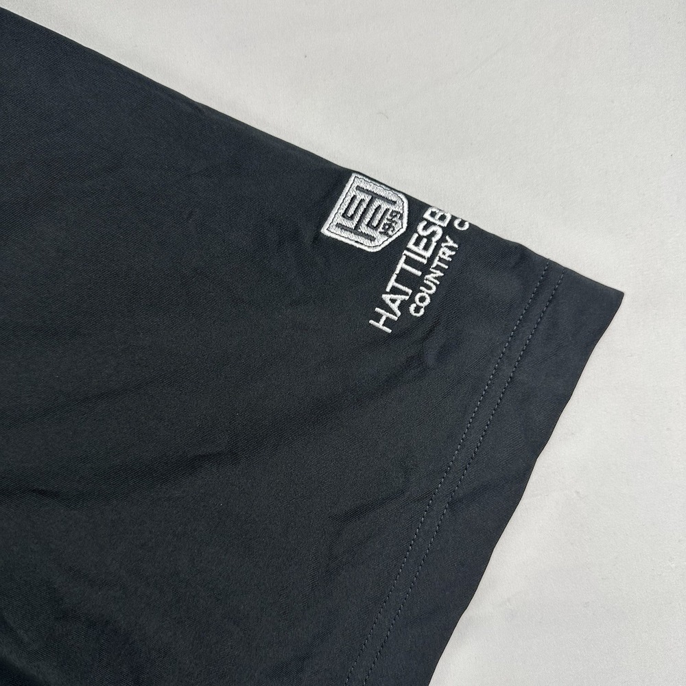 FootJoy FJ Performance Golf Polo Shirt Men's XL Striped Black Blue White Stretch - Picture 6 of 6